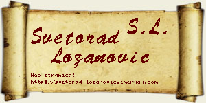 Svetorad Lozanović vizit kartica